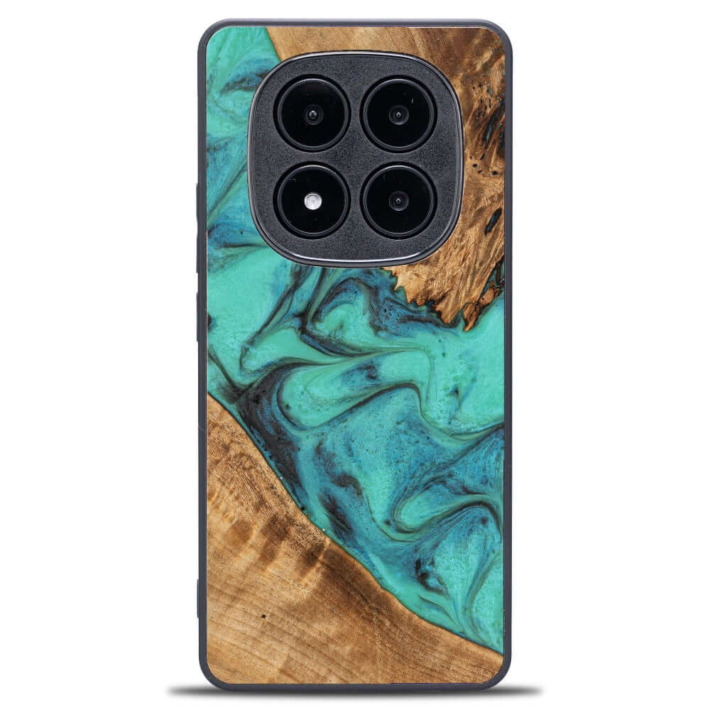 Holzhülle für Xiaomi Redmi Note 14 Pro 5G / Xiaomi Poco X7, Bewood Unique Turquoise