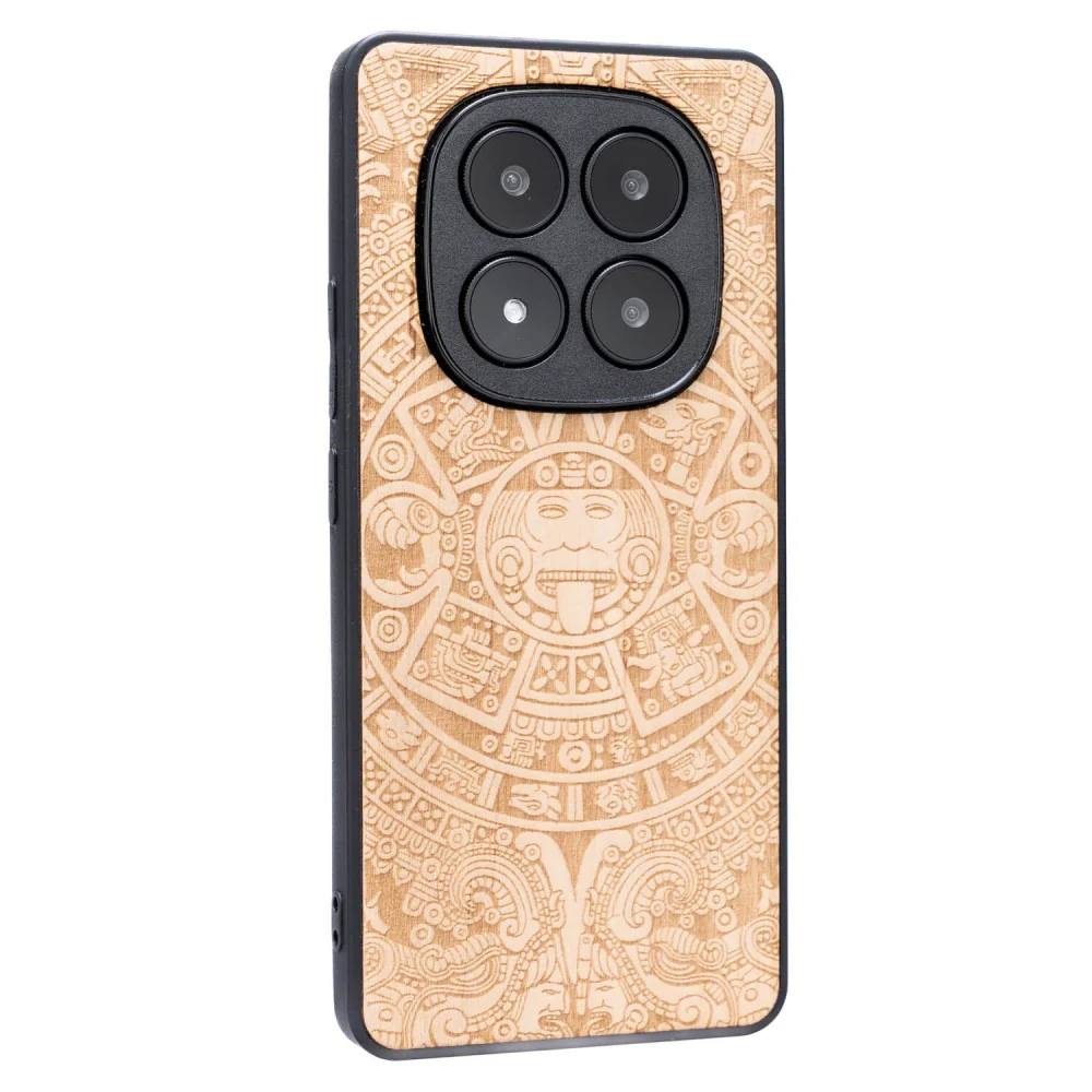 Holzhülle für Xiaomi Redmi Note 14 Pro Plus 5G, Bewood Aniegre Aztekischer Kalender - Image 2