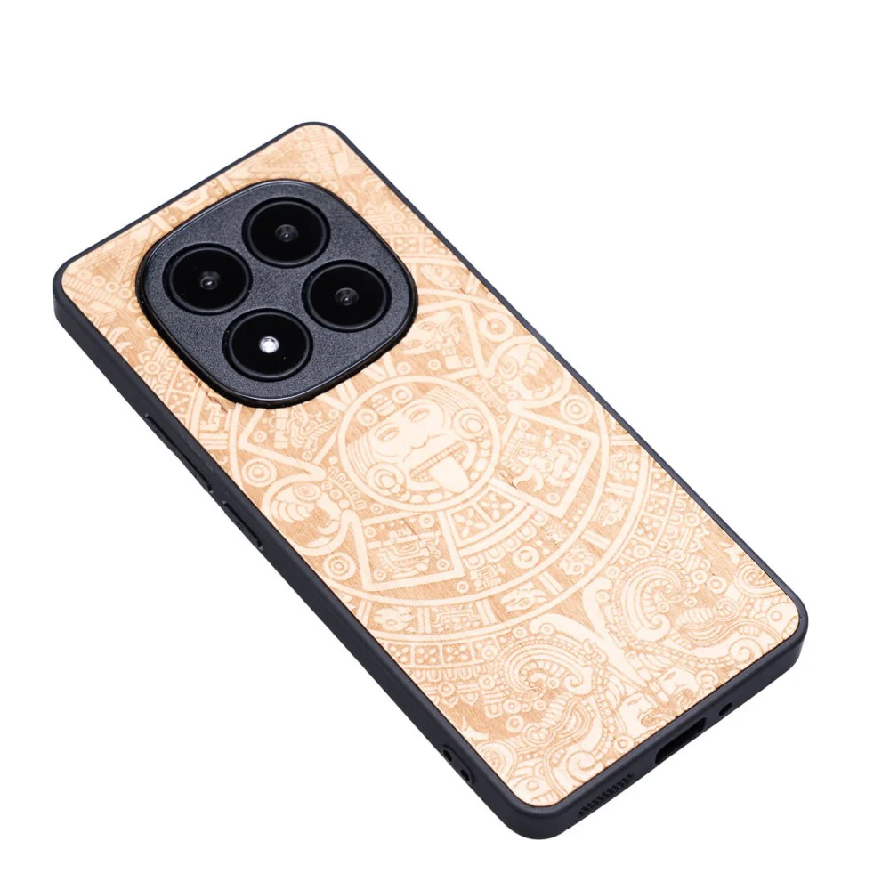 Holzhülle für Xiaomi Redmi Note 14 Pro Plus 5G, Bewood Aniegre Aztekischer Kalender - Image 3