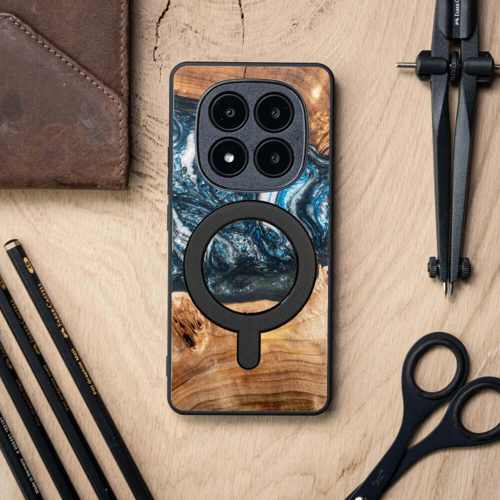 Holzhülle für Xiaomi Redmi Note 14 Pro Plus 5G, Bewood Unique Planets Erde für MagSafe - Image 3