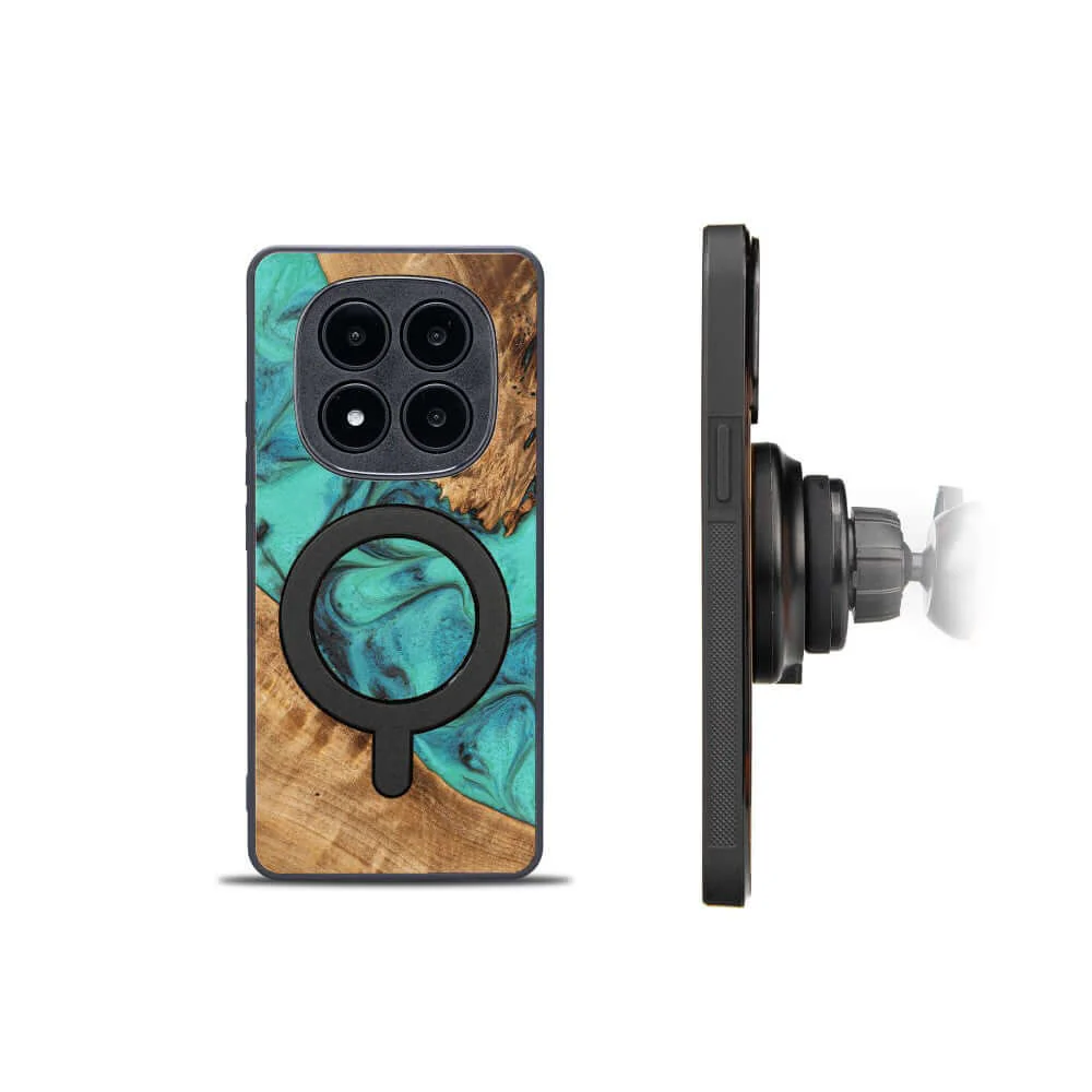 Holzhülle für Xiaomi Redmi Note 14 Pro Plus 5G, Bewood Unique Turquoise für MagSafe - Image 2