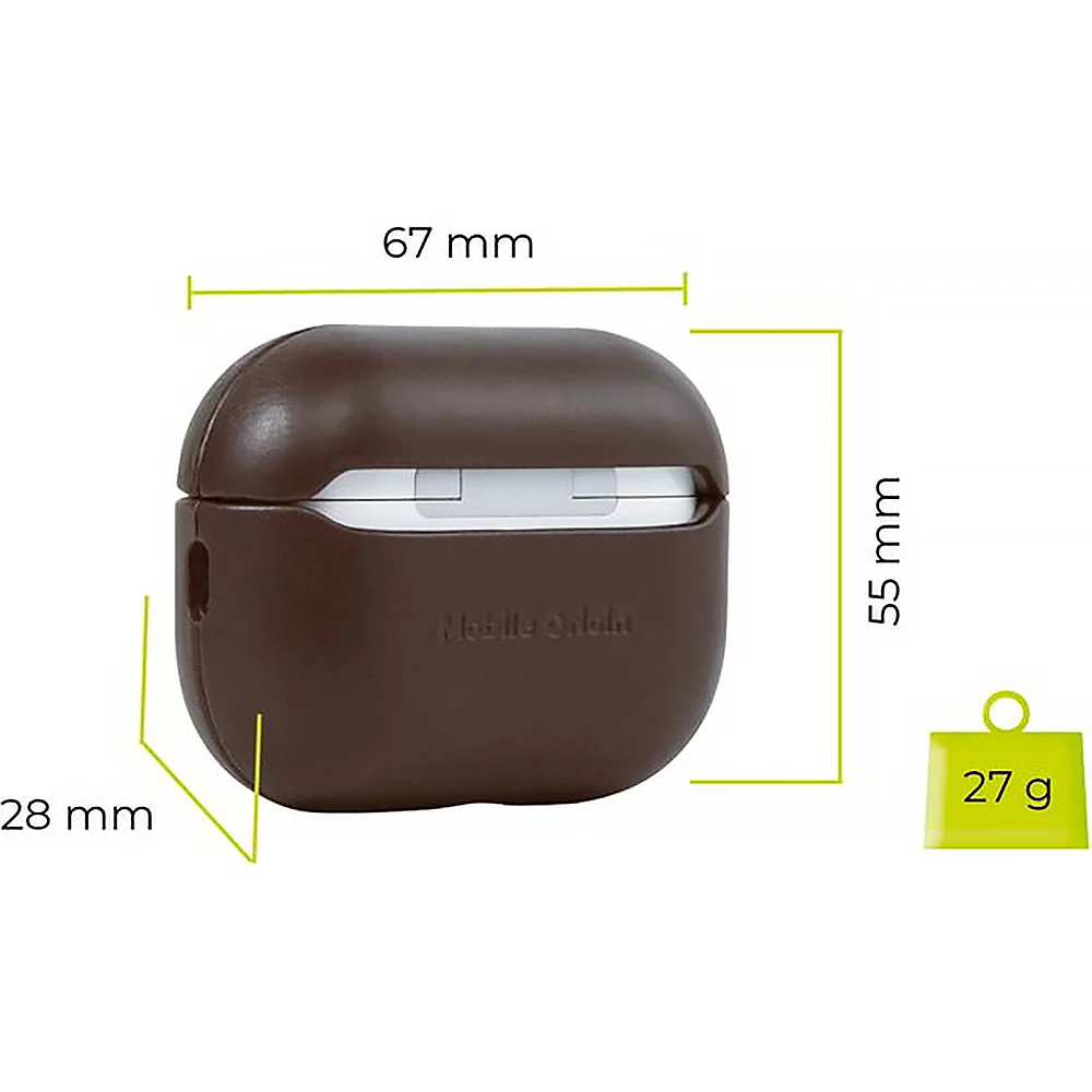 Hülle für AirPods Pro 2, Mobile Origin Leather Case, Braun - Image 11