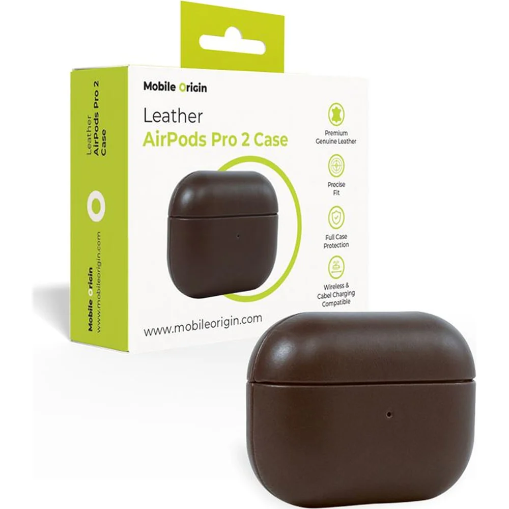 Hülle für AirPods Pro 2, Mobile Origin Leather Case, Braun - Image 12