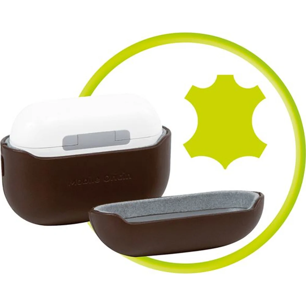 Hülle für AirPods Pro 2, Mobile Origin Leather Case, Braun - Image 7