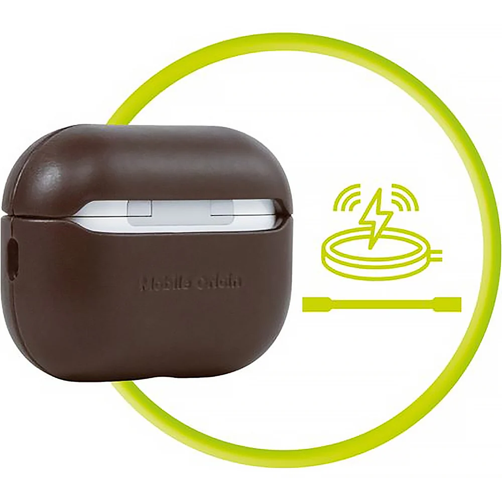Hülle für AirPods Pro 2, Mobile Origin Leather Case, Braun - Image 9