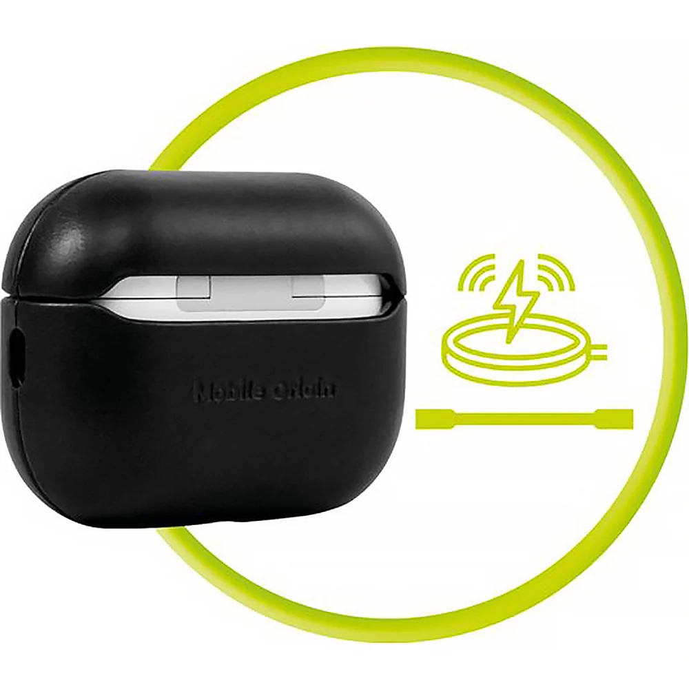 Hülle für AirPods Pro 2, Mobile Origin Leather Case, Schwarz - Image 9