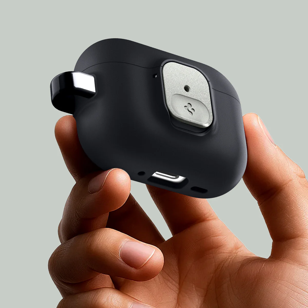 Hülle für Apple AirPods Pro 3, Spigen Nano Pop, Schwarz-Grau - Image 13