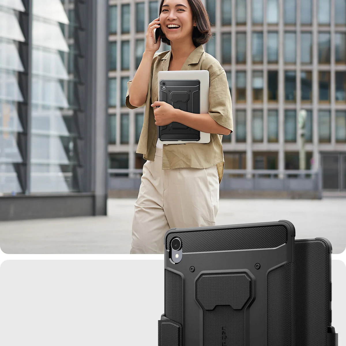 Hülle für Galaxy Tab S11, Spigen Rugged Armor Pro, Schwarz - Image 14