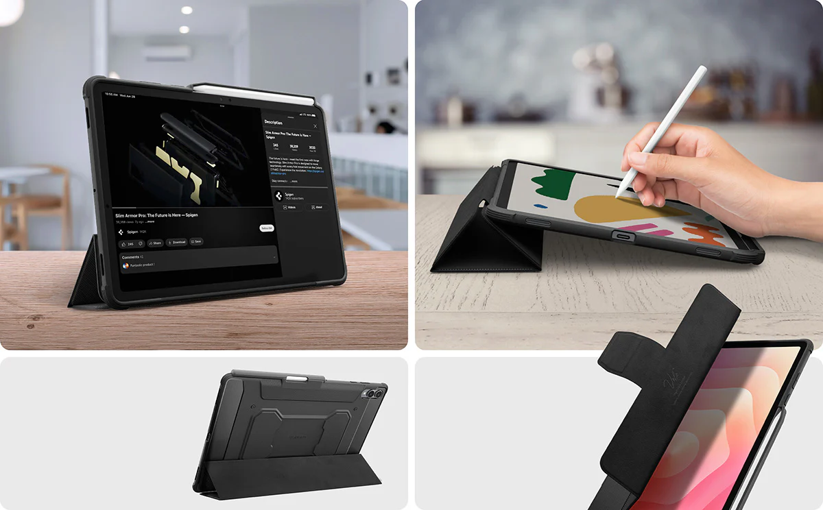 Hülle für Galaxy Tab S11, Spigen Rugged Armor Pro, Schwarz - Image 15