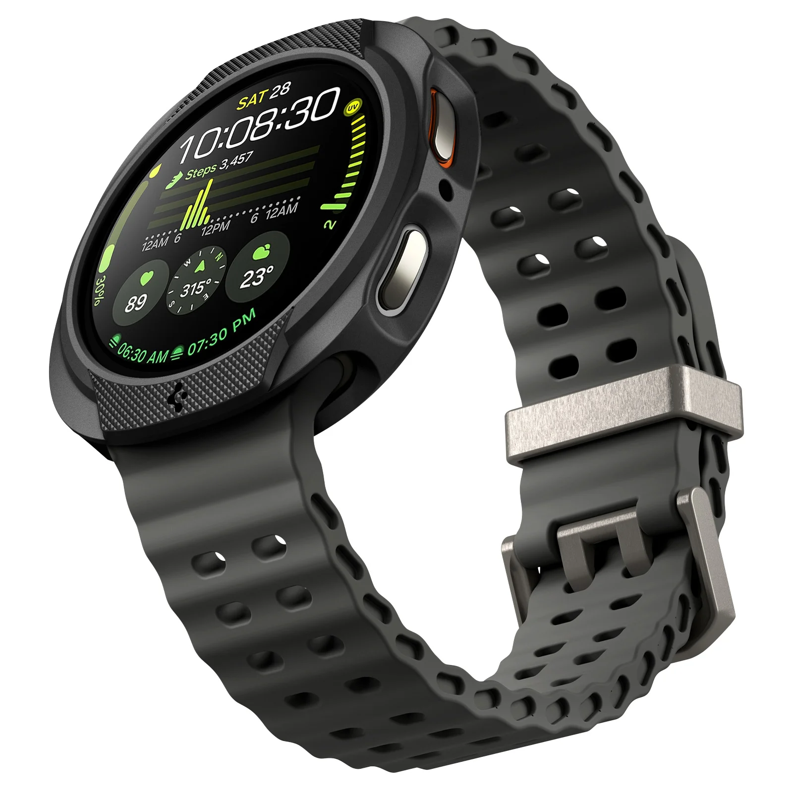 Hülle für Galaxy Watch 8 40 mm, Spigen Liquid Air, Schwarz - Image 5