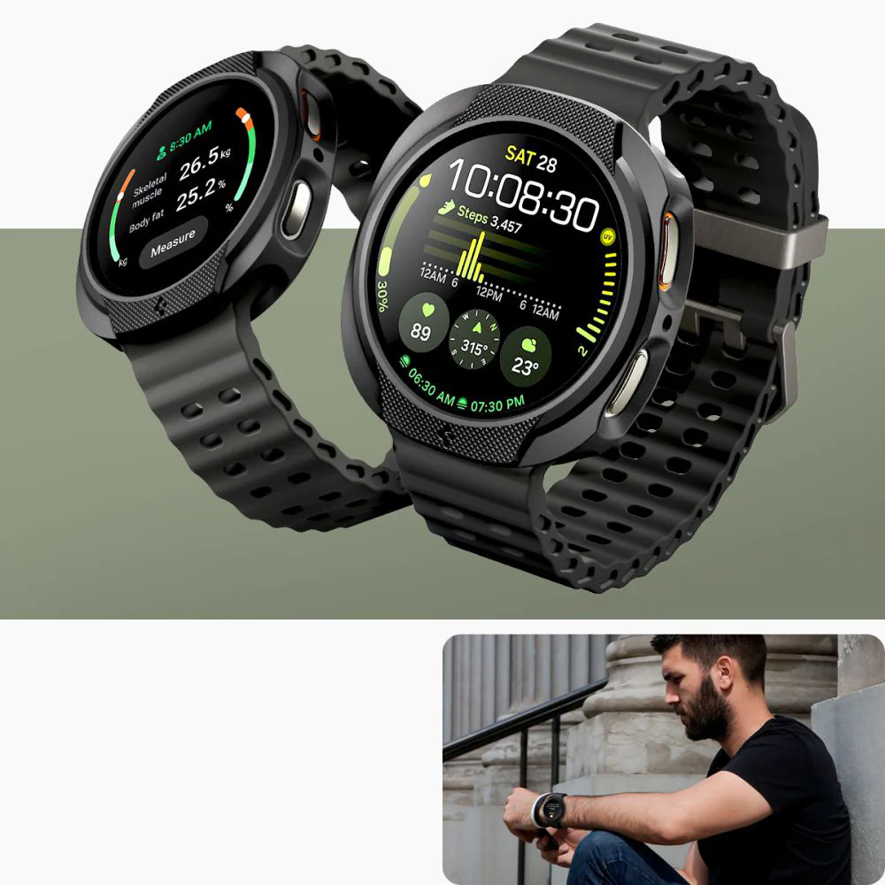 Hülle für Galaxy Watch 8 44 mm, Spigen Liquid Air, Schwarz - Image 14