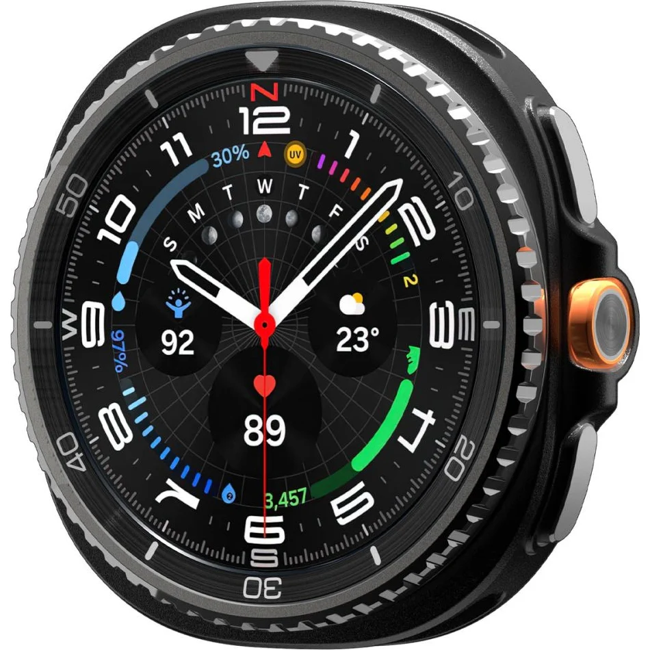 Hülle für Galaxy Watch 8 Classic 46 mm, Spigen Rugged Armor, Schwarz - Image 5