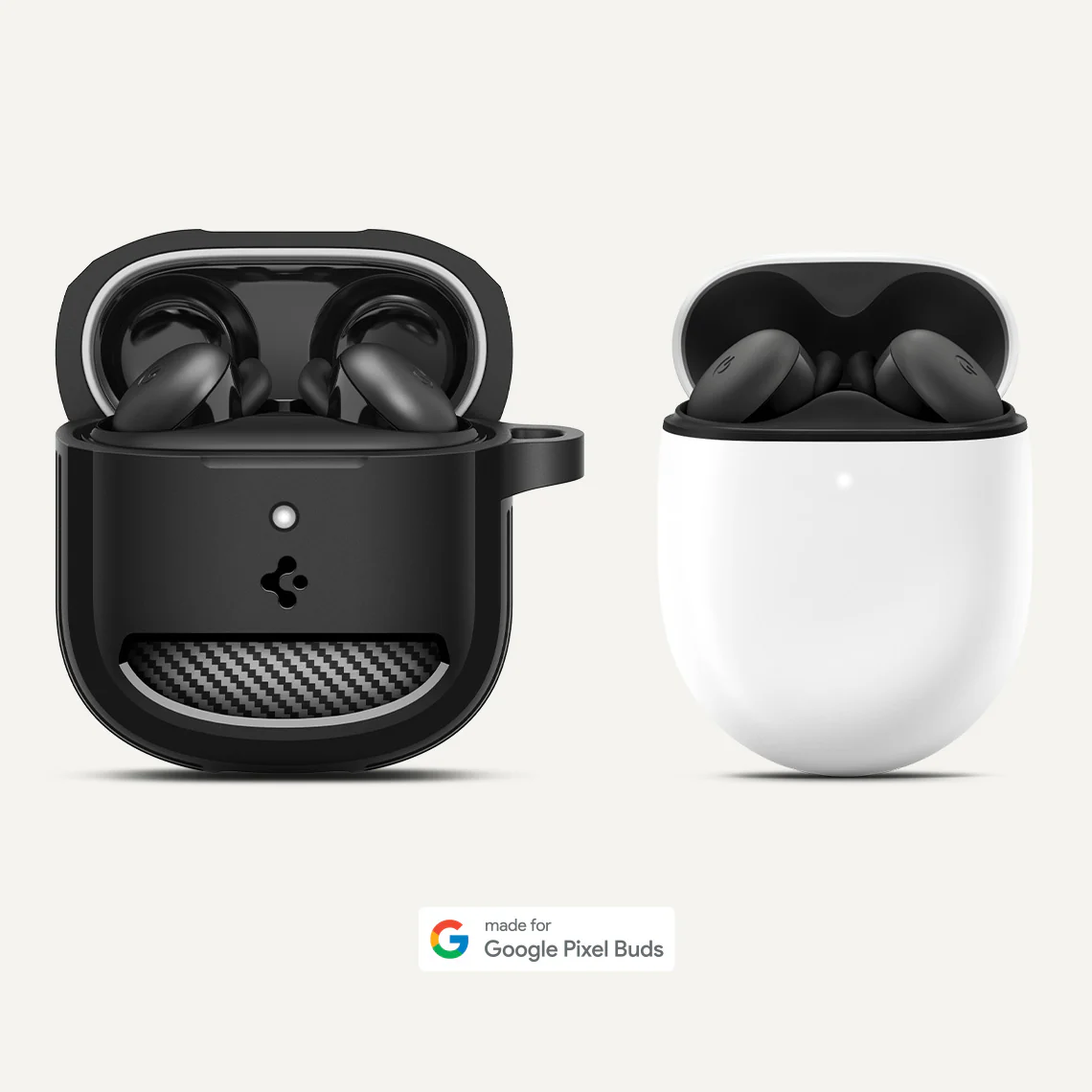 Hülle für Google Pixel Buds 2a, Spigen Rugged Armor, Schwarz - Image 8