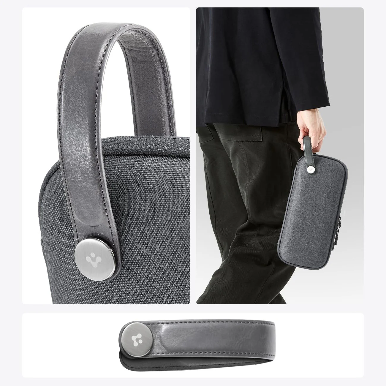 Hülle für Nintendo Switch 2, Spigen Klasden Pouch Renewed, Grau - Image 16