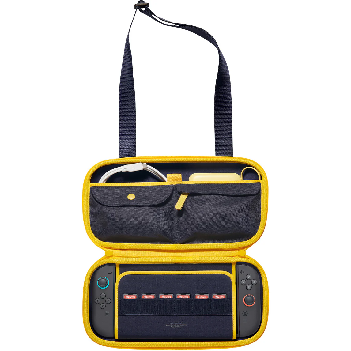 Hülle für Nintendo Switch 2, Spigen Nano Pop Pro Pouch, Dunkelblau-Gelb - Image 3