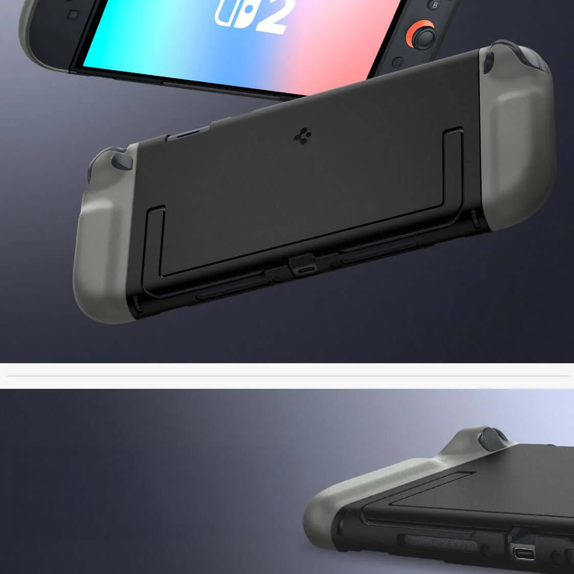 Hülle für Nintendo Switch 2, Spigen Nano Pop, Schwarz-Grau - Image 14