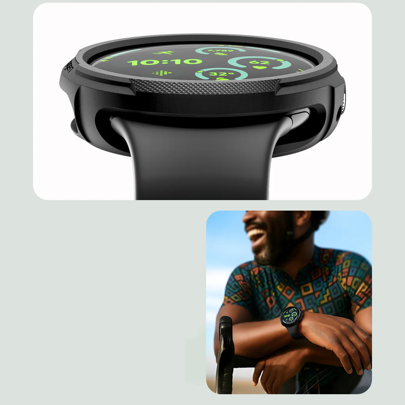 Hülle für Pixel Watch 4 45 mm, Spigen Liquid Air V2, Schwarz - Image 10