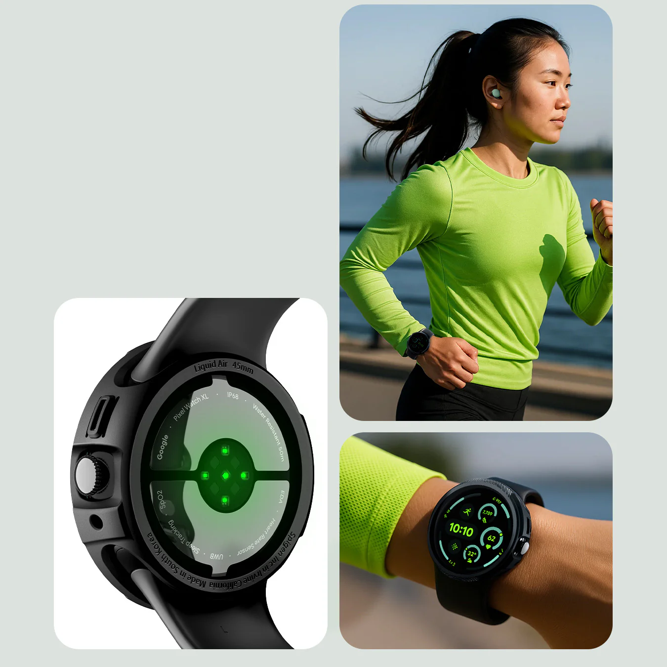 Hülle für Pixel Watch 4 45 mm, Spigen Liquid Air V2, Schwarz - Image 11