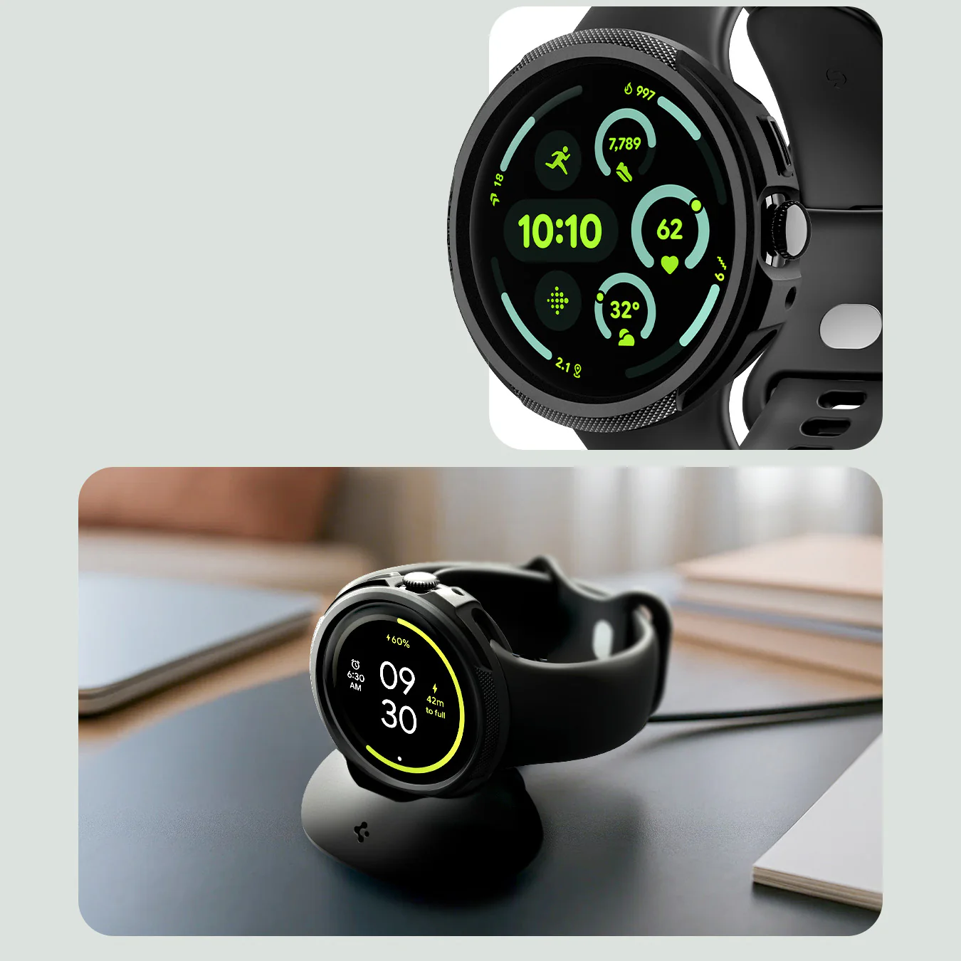 Hülle für Pixel Watch 4 45 mm, Spigen Liquid Air V2, Schwarz - Image 12