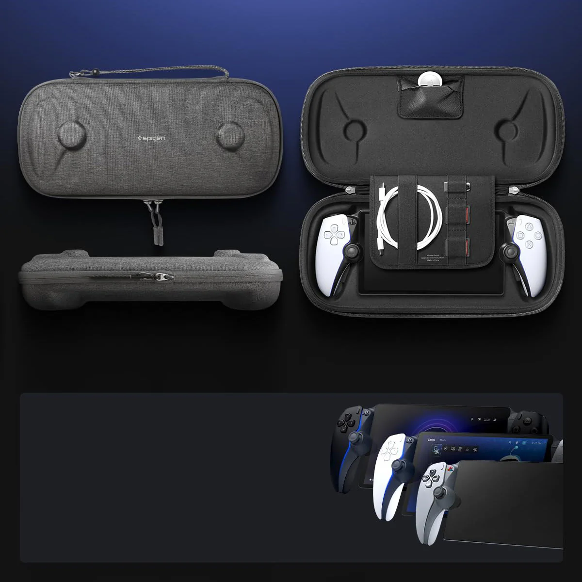 Hülle für PlayStation Portal, Spigen Klasden Pouch, Grau - Image 15