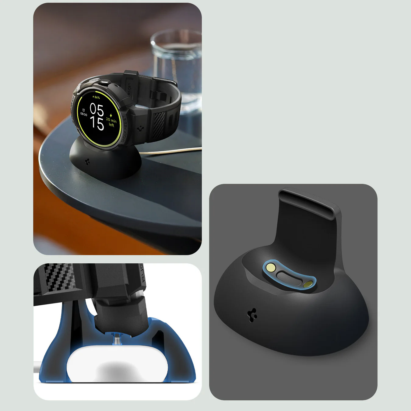 Hülle mit Armband für Google Pixel Watch 4 (41 mm), Spigen Rugged Armor Pro, Schwarz - Image 16