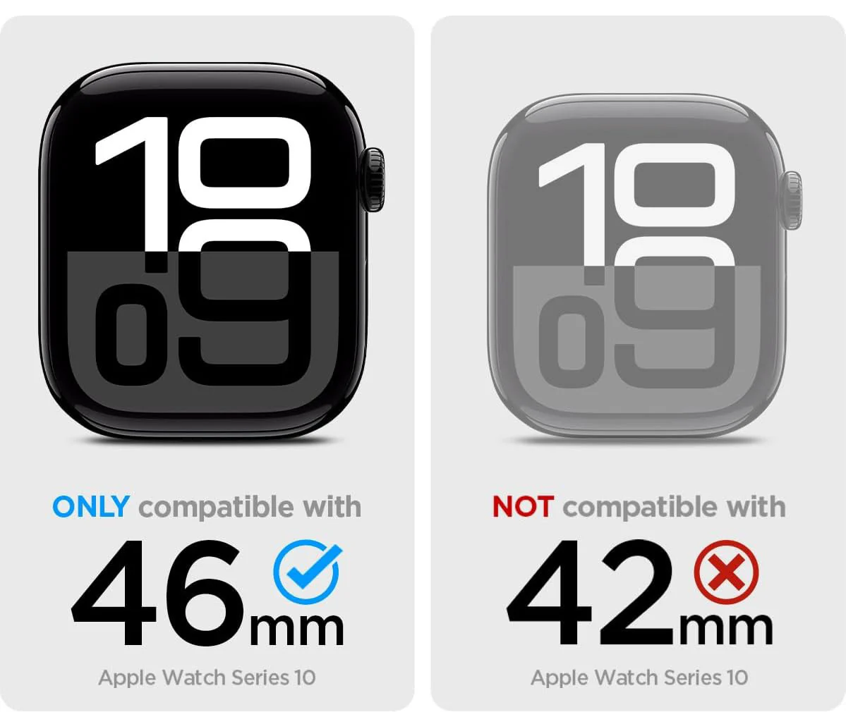 Hülle mit einem Armband für Apple Watch 11 / 10 (46 mm), Spigen Liquid Air Pro, Schwarz - Image 17