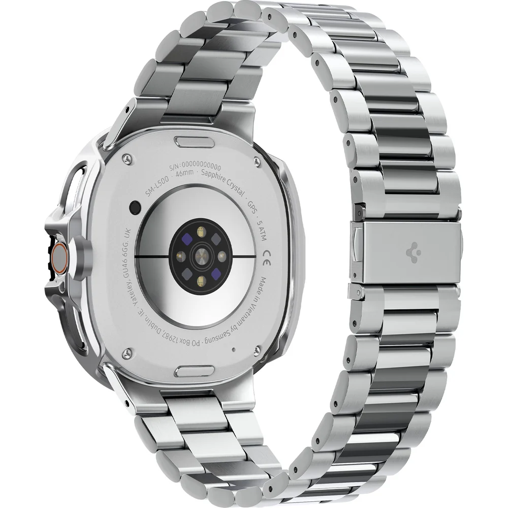 Hülle mit Lünette Ring für Galaxy Watch 8 Classic 46 mm, Spigen Bezel Tune Pro, Schwarz-Silbern - Image 9
