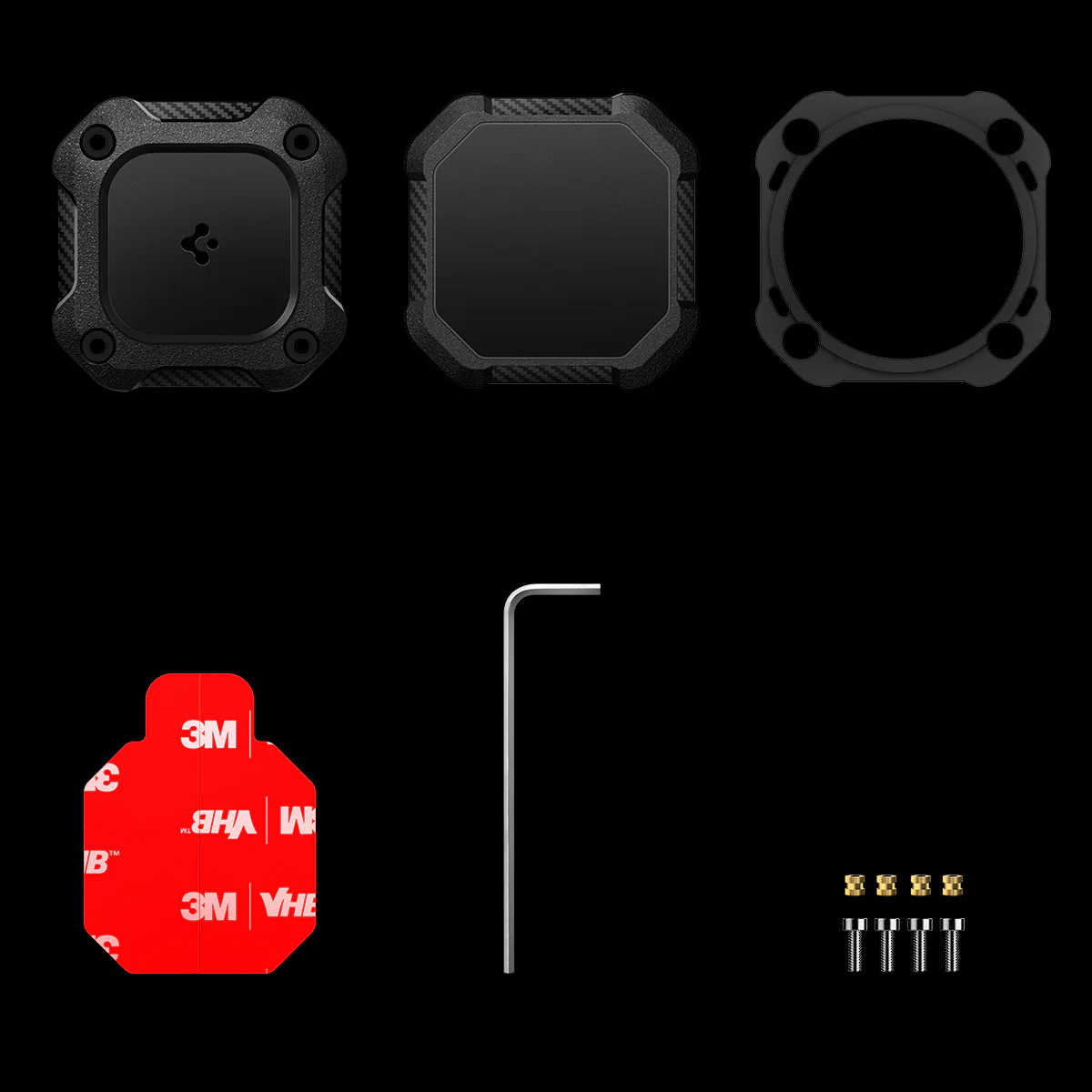 Hüllen-Set für Apple AirTag, Spigen Tough Armor IPX8, 4 Stück, Schwarz - Image 15