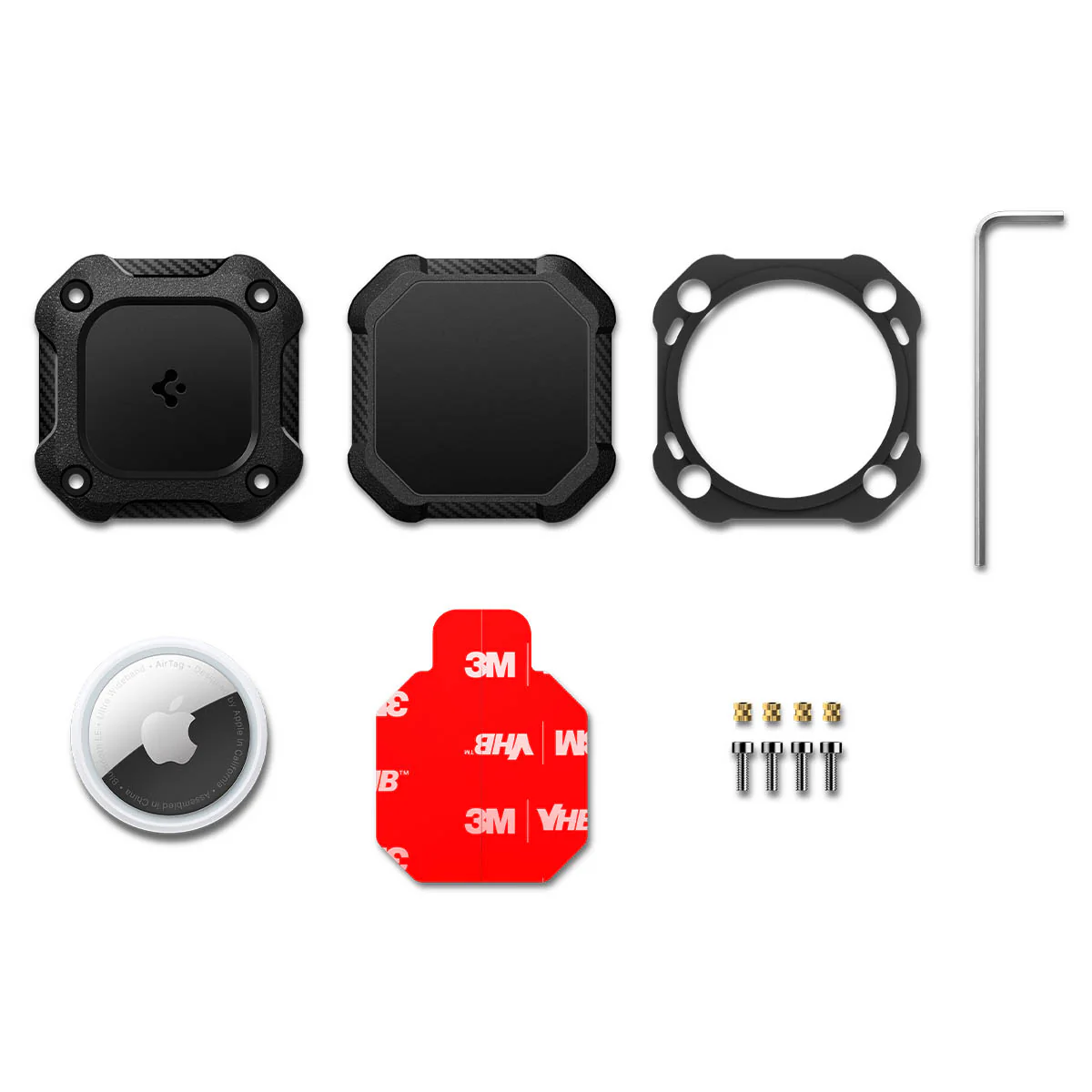 Hüllen-Set für Apple AirTag, Spigen Tough Armor IPX8, 4 Stück, Schwarz - Image 8