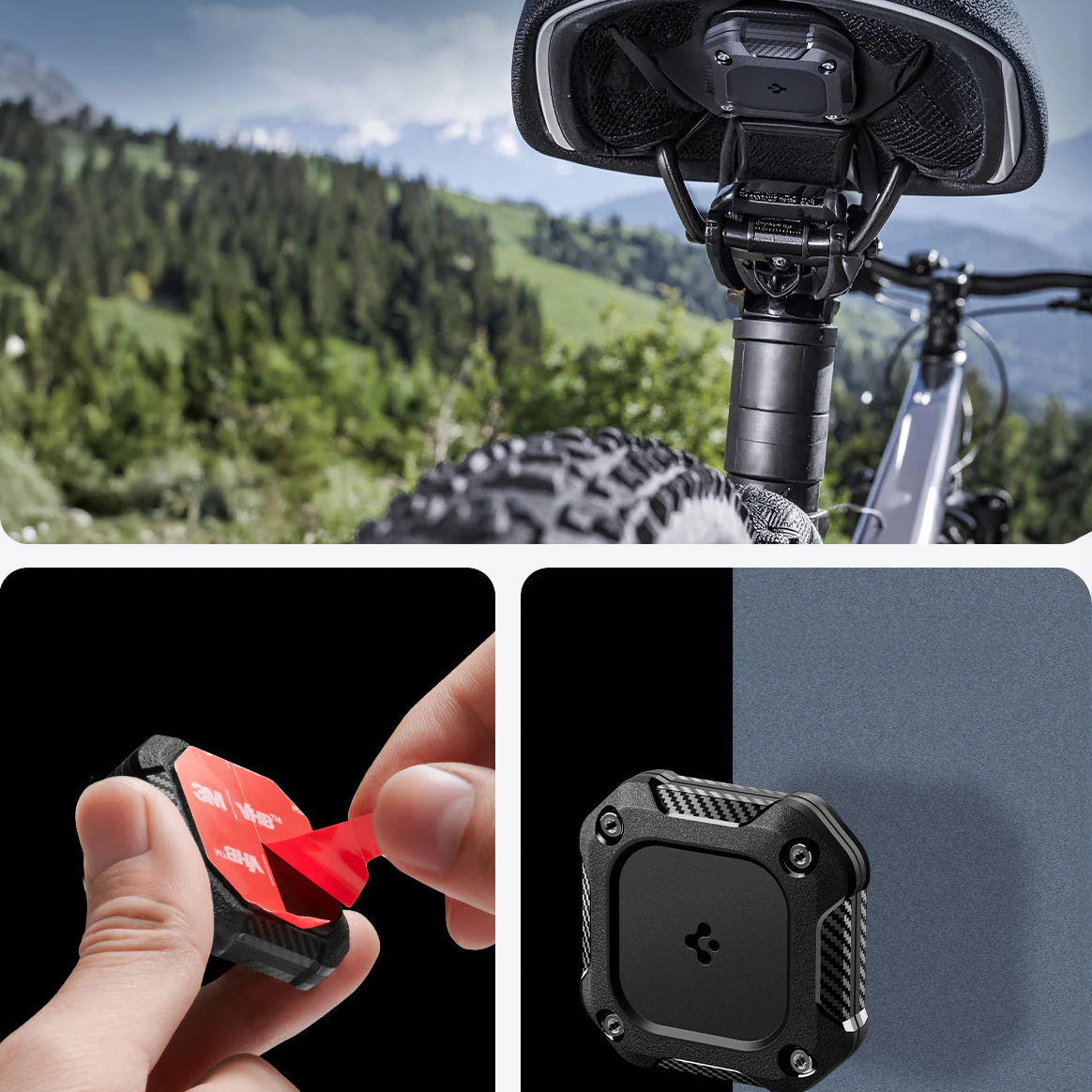 Hüllen-Set für Apple AirTag, Spigen Tough Armor IPX8, 4 Stück, Schwarz - Image 9