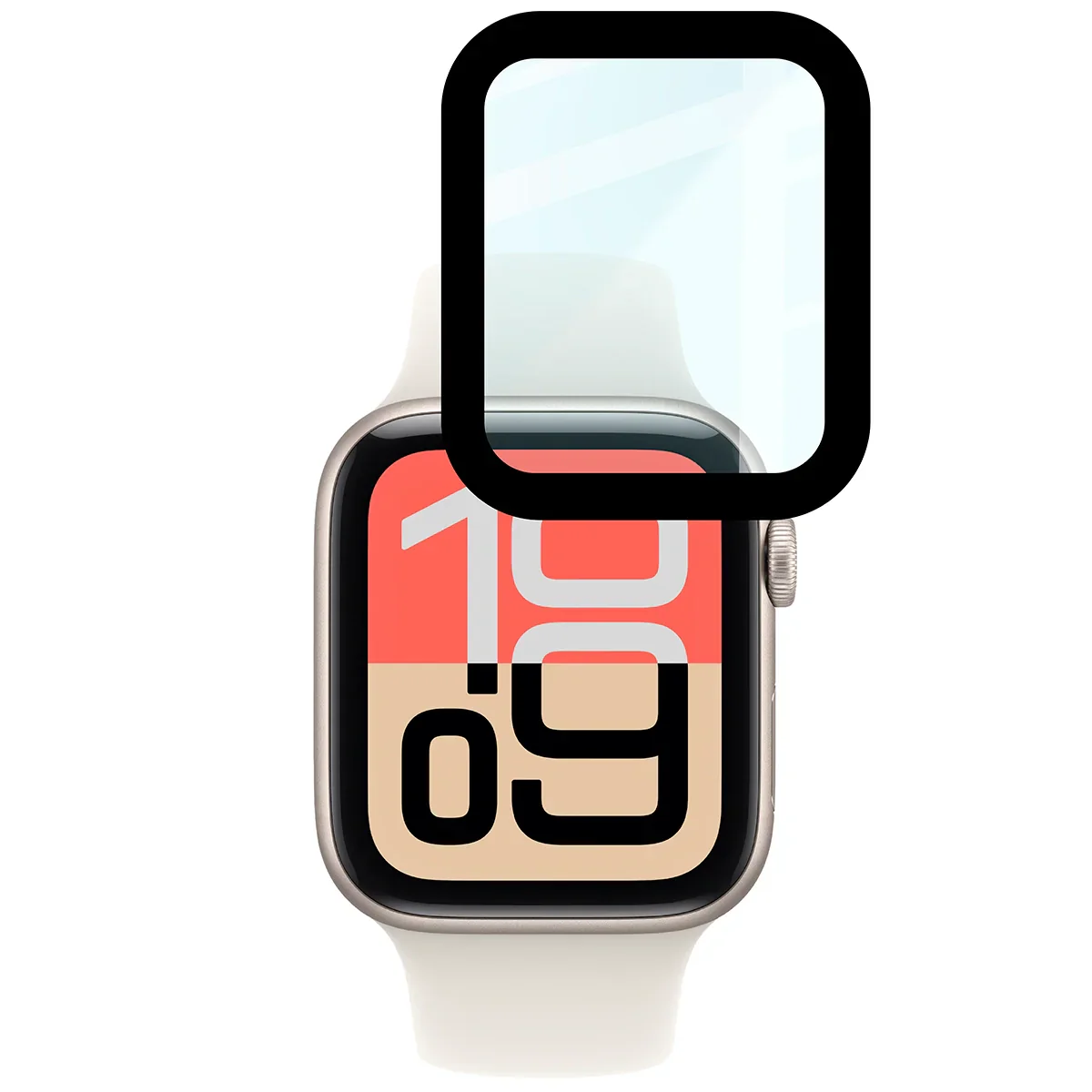 Hybrides Glas für Apple Watch SE 3 / SE 2 / SE / 6 / 5 / 4 (40 mm), Bizon Glass Watch Edge Hybrid, Schwarz - Image 5