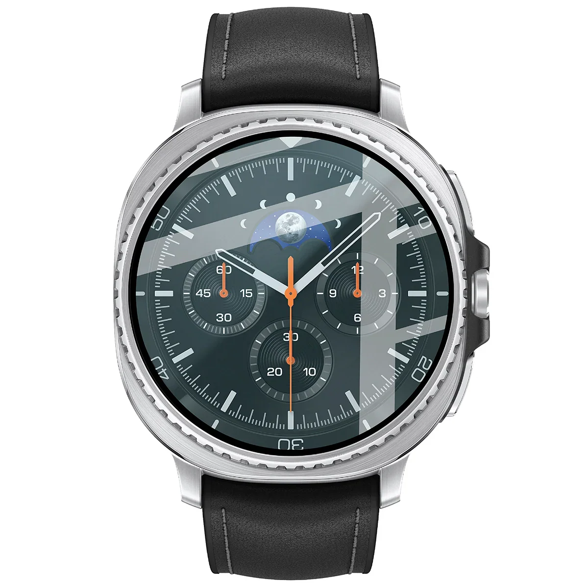 Hybrides Glas für Galaxy Watch 8 Classic 46 mm, Bizon Glass Watch Edge Hybrid, Schwarz - Image 2