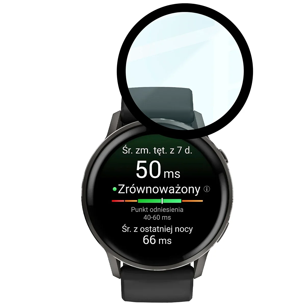 Hybrides Glas für Garmin Venu 4 41 mm, Bizon Glass Watch Edge Hybrid, Schwarz - Image 5