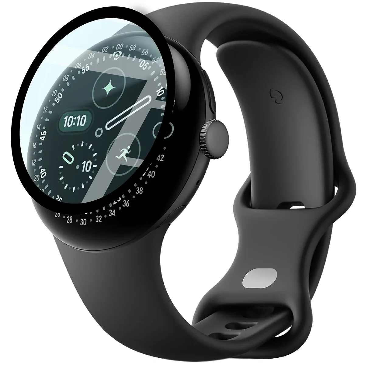 Hybrides Glas für Google Pixel Watch 4 41 mm, Bizon Glass Watch Edge Hybrid, Schwarz - Image 3