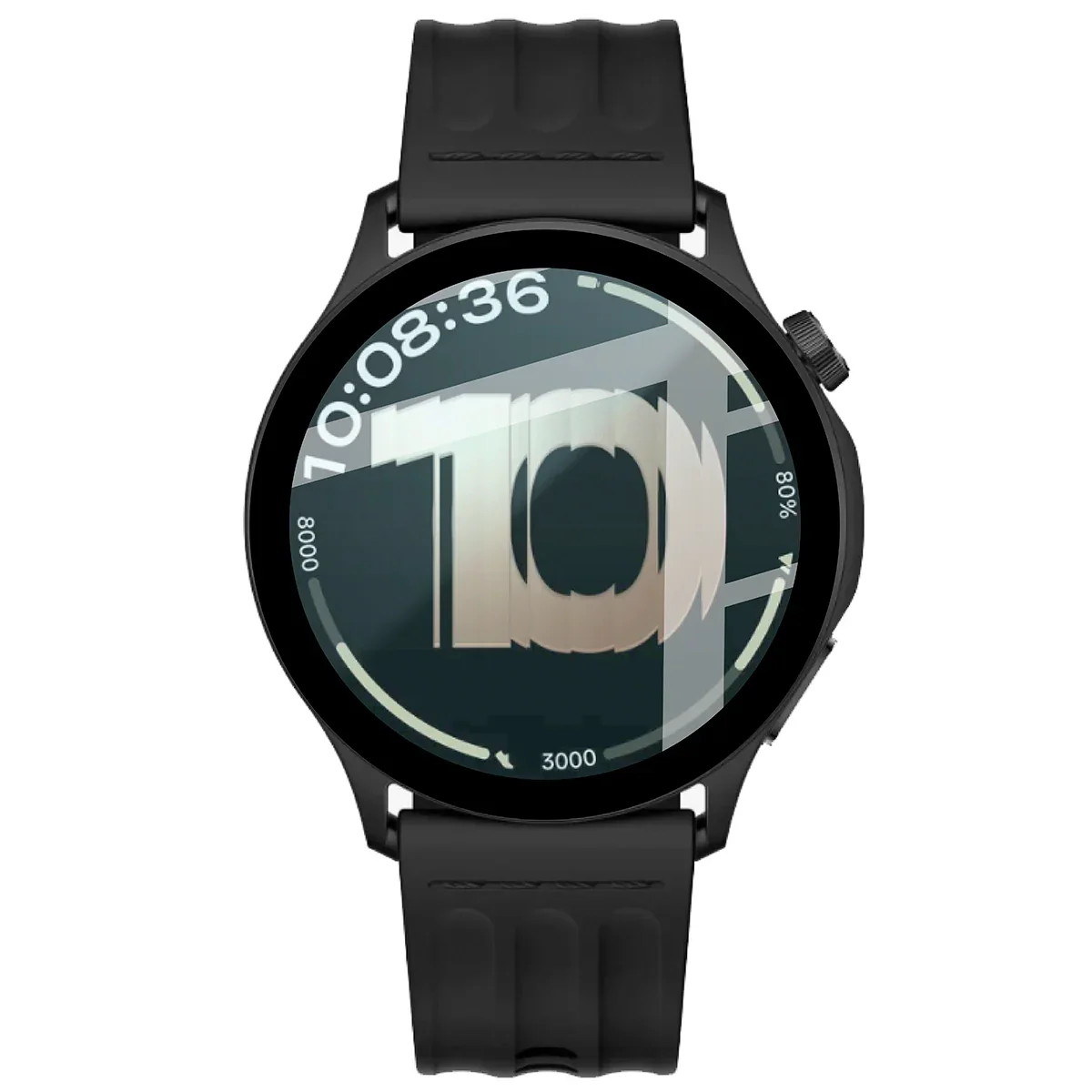 Hybrides Glas für OnePlus Watch Lite 45 mm, Bizon Glass Watch Edge Hybrid, Schwarz - Image 2