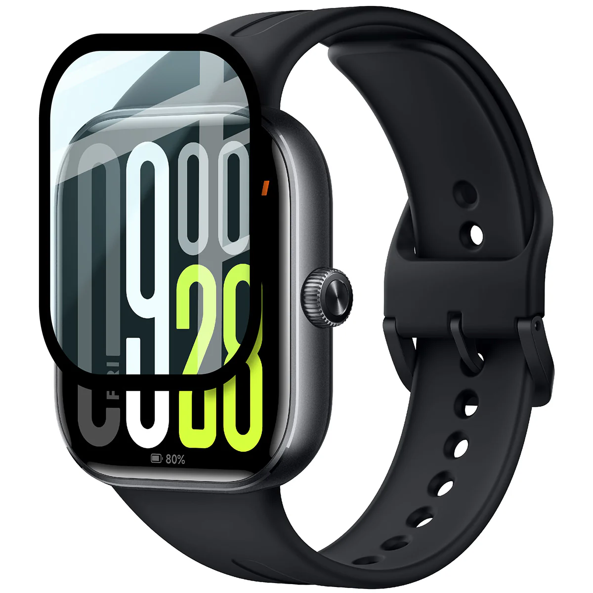 Hybrides Glas für Xiaomi Redmi Watch 5, Bizon Glass Watch Edge Hybrid, Schwarz - Image 3