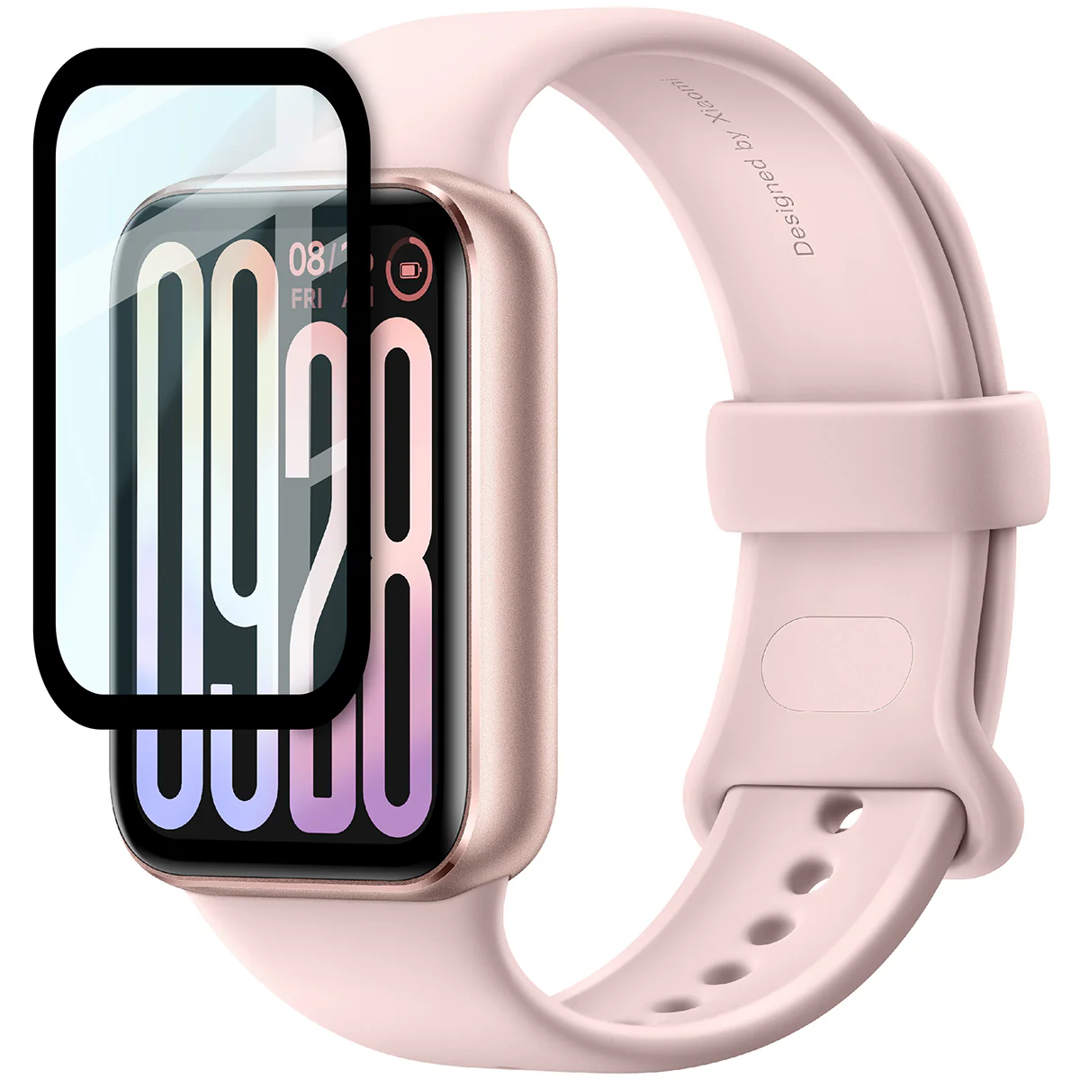 Hybrides Glas für Xiaomi Smart Band 9 Pro, Bizon Glass Watch Edge Hybrid, Schwarz - Image 3