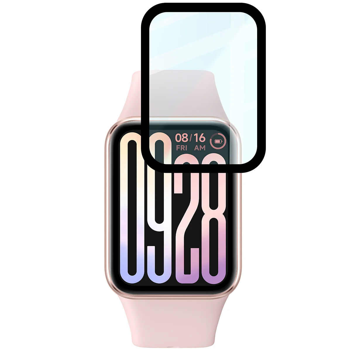 Hybrides Glas für Xiaomi Smart Band 9 Pro, Bizon Glass Watch Edge Hybrid, Schwarz - Image 5