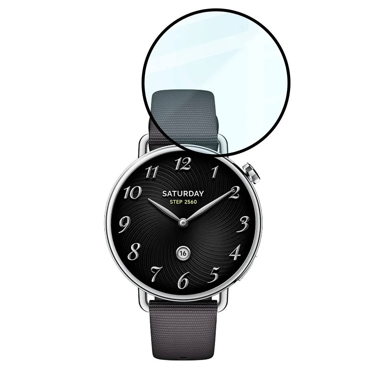 Hybrides Glas für Xiaomi Watch S4 41 mm, Bizon Glass Watch Edge Hybrid, Schwarz - Image 5