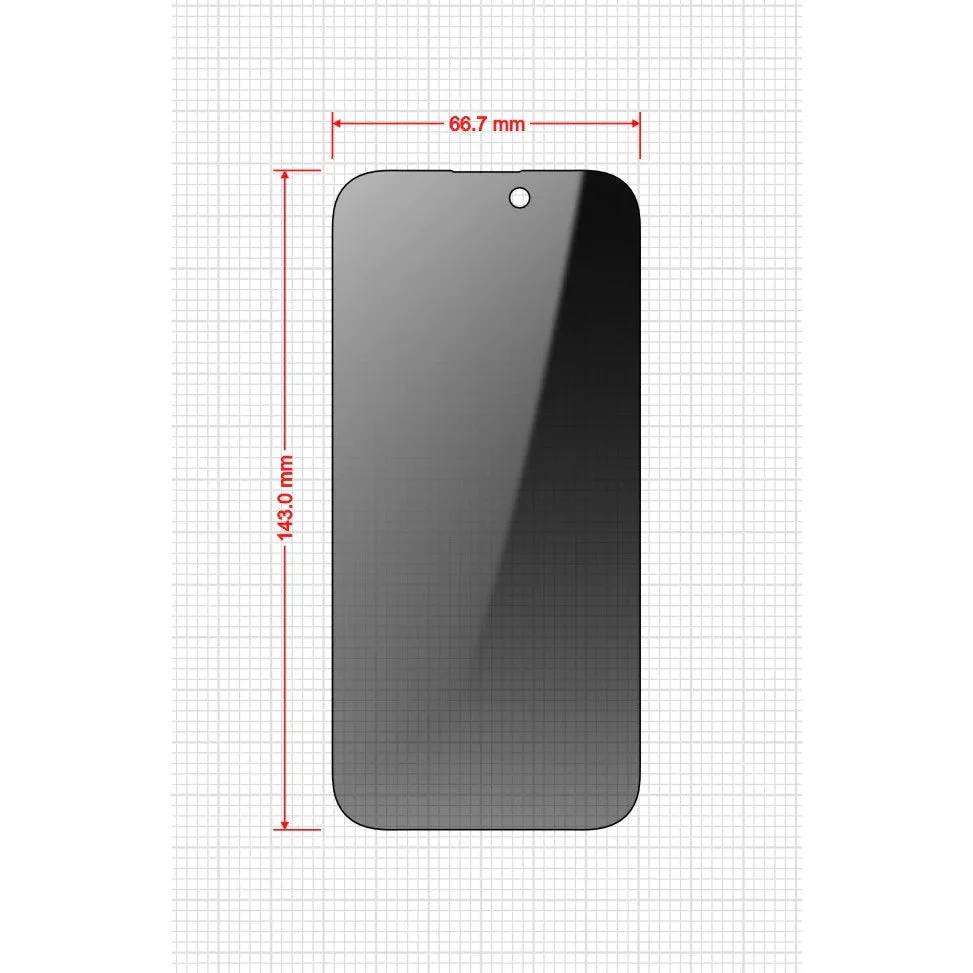 Hybrides Sichtschutzglas für iPhone 15 Pro, Grizz SecretGlass Easy mit Applikator, 2 Stück, Matt - Image 2