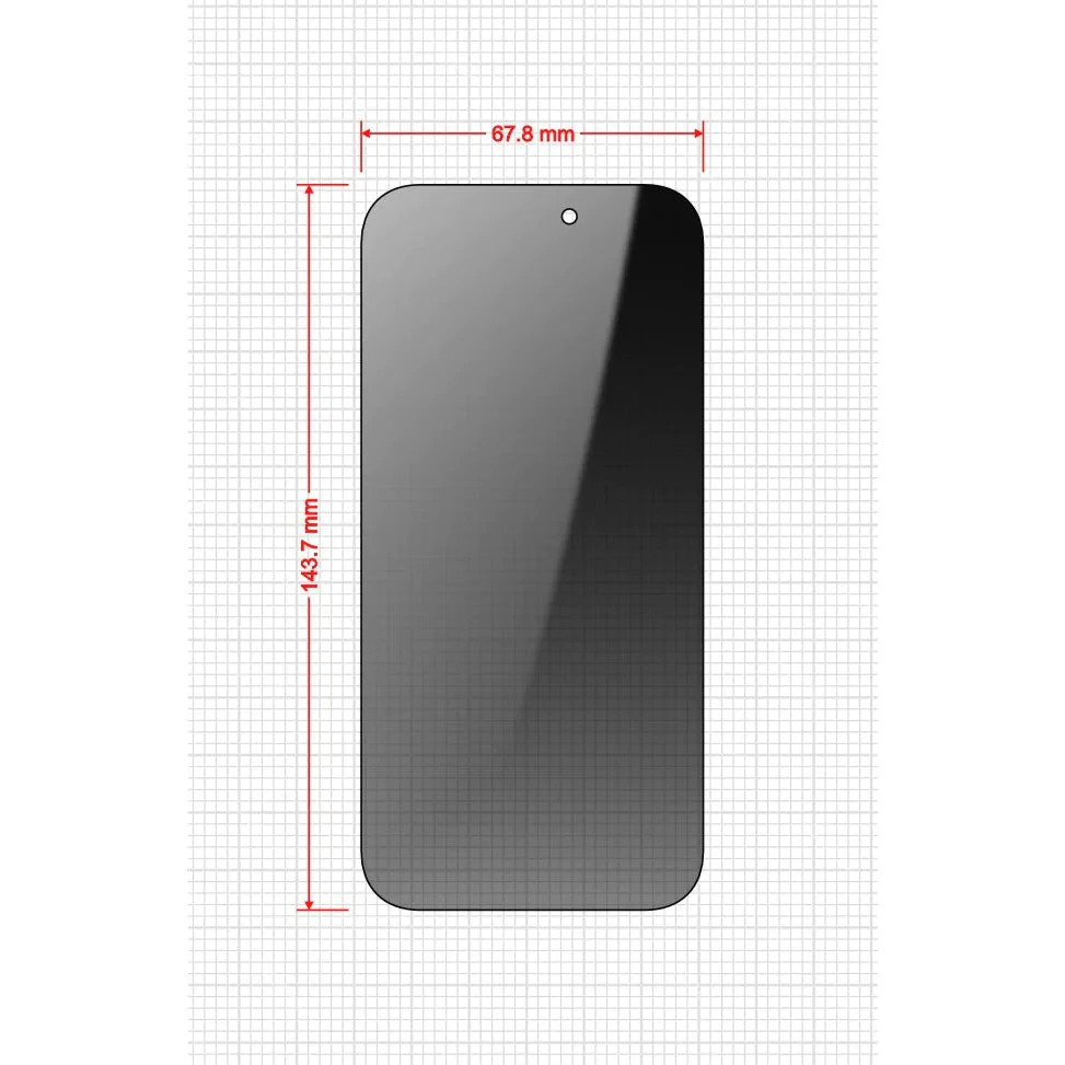 Hybrides Sichtschutzglas für iPhone 16, Grizz SecretGlass Easy mit Applikator, 2 Stück, Matt - Image 2
