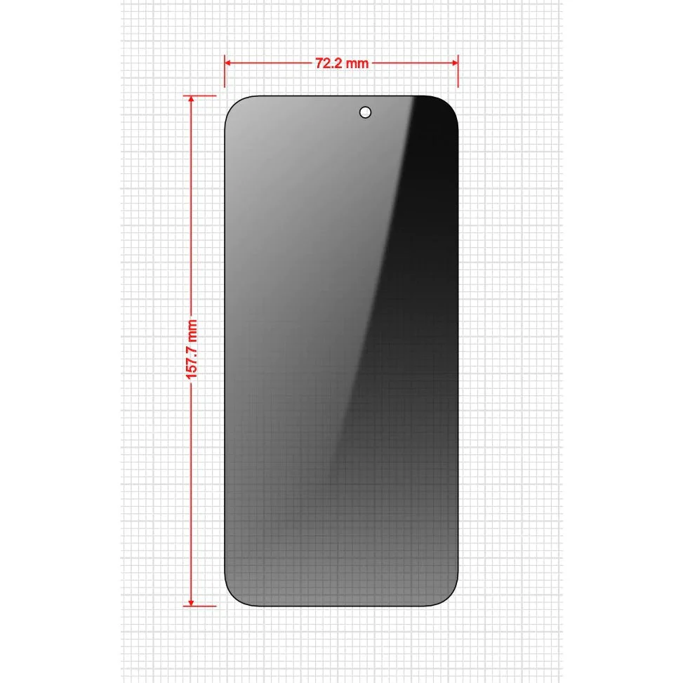 Hybrides Sichtschutzglas für iPhone 16 Pro Max, Grizz SecretGlass Easy mit Applikator, 2 Stück, Matt - Image 2