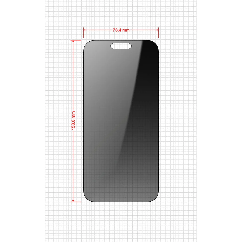 Hybrides Sichtschutzglas für iPhone 17 Pro Max, Grizz SecretGlass Easy mit Applikator, 2 Stück, Matt - Image 3