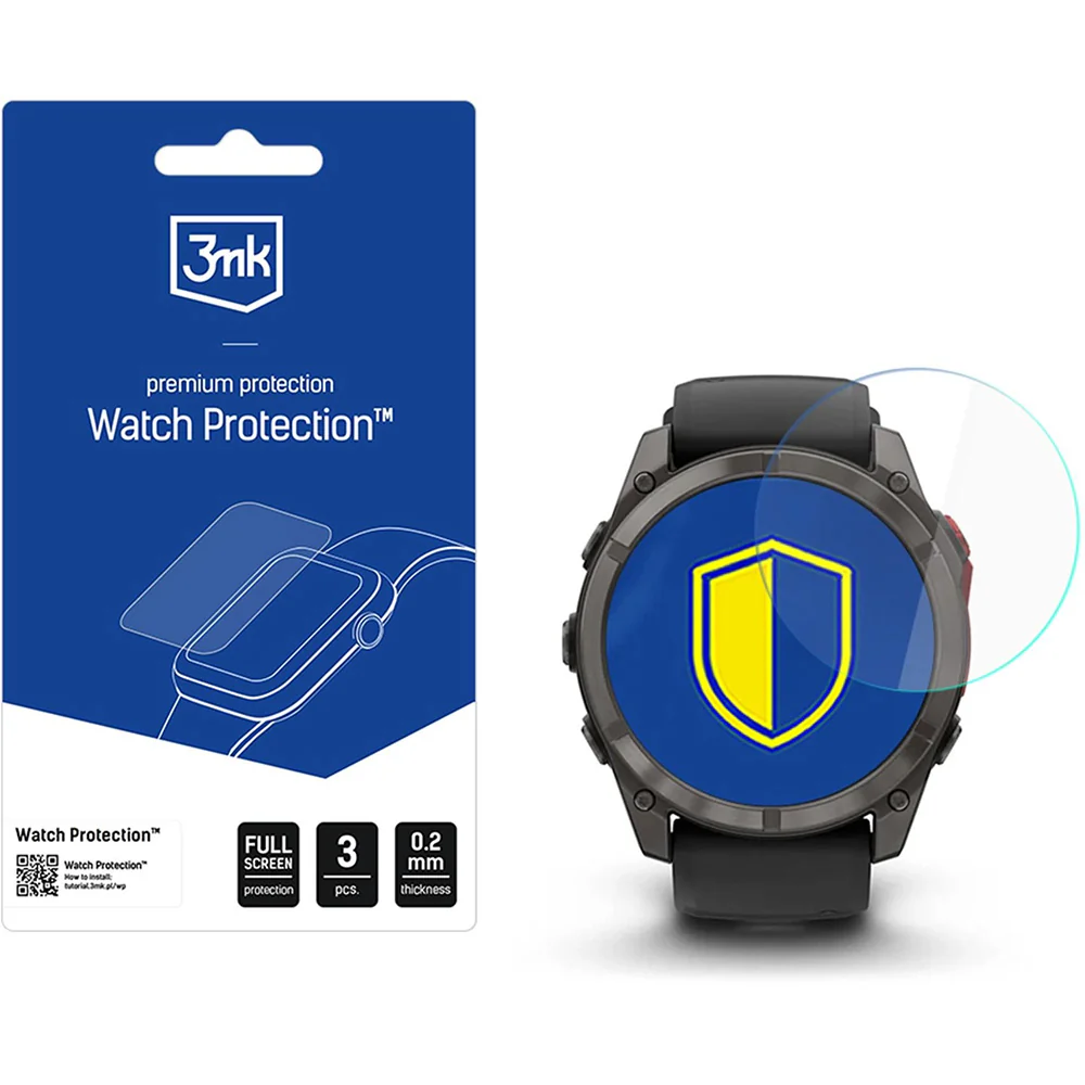 Hybridglas für Garmin Fenix 8 Pro AMOLED / MicroLED 51 mm, 3mk Watch Protection, 3 Stück - Image 2