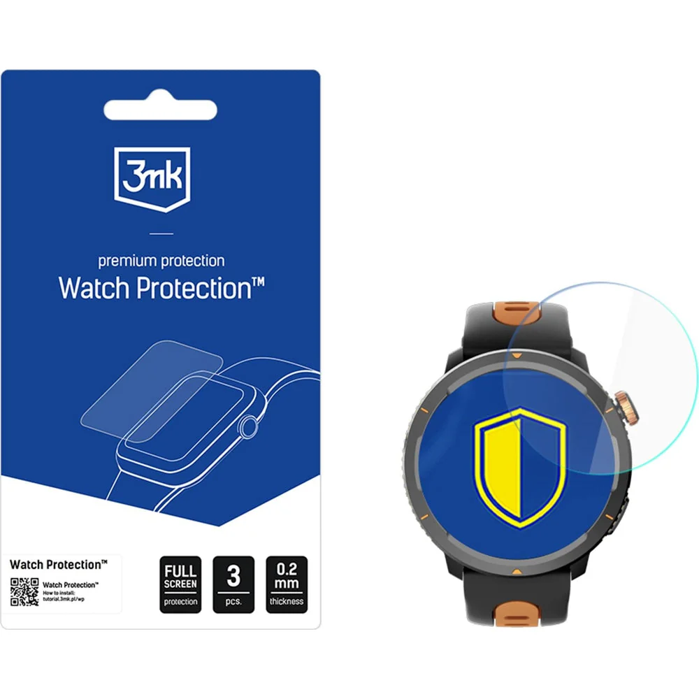 Hybridglas für Hammer Watch 2 (Military Edition), 3mk Watch Protection, 3 Stück