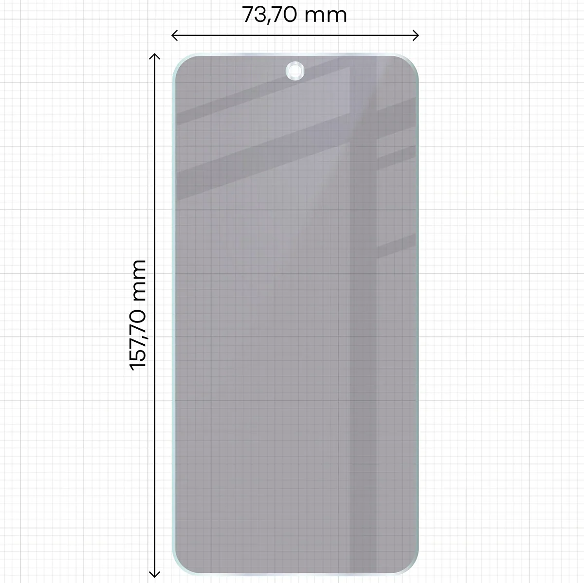 Hybridglas mit Privatschutzfilter für Galaxy M35 5G, Bizon Glass Mule Shadow, Matt - Image 2