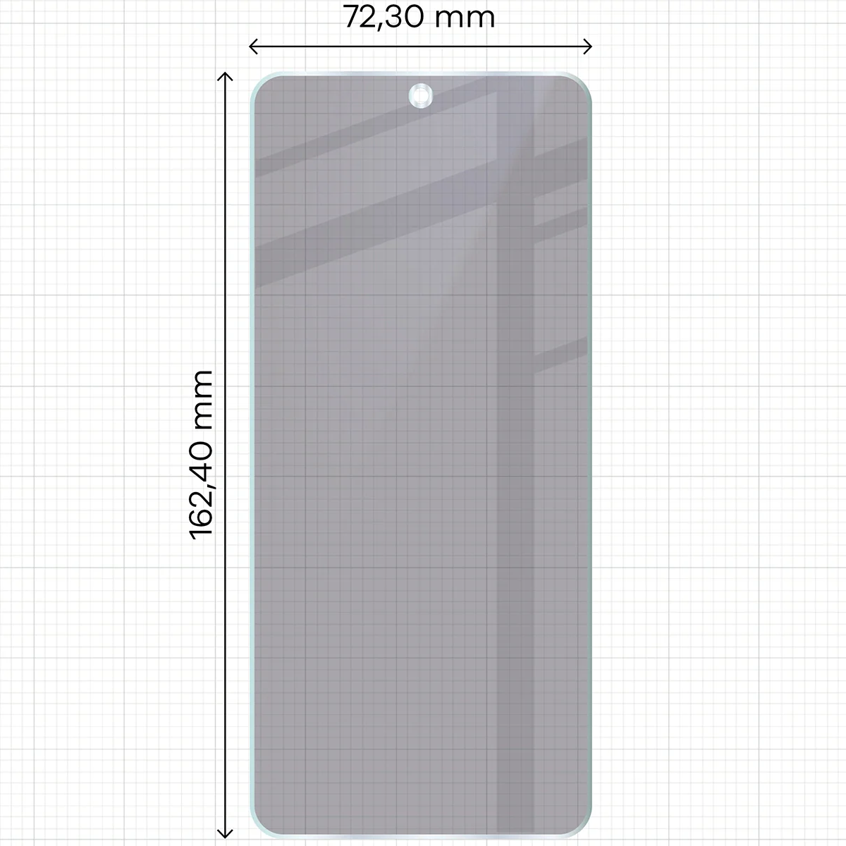 Hybridglas mit Privatschutzfilter für Honor 400 Smart, Bizon Glass Mule Shadow, Matt - Image 2