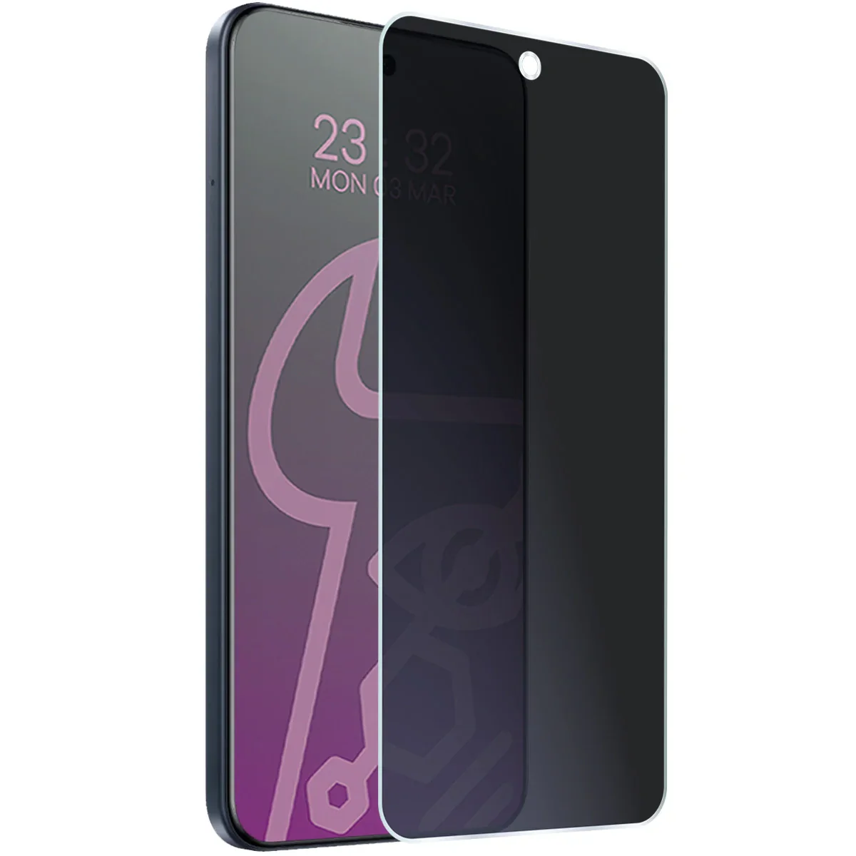 Hybridglas mit Privatschutzfilter für Infinix Hot 50i, Bizon Glass Mule Shadow, Matt - Image 5
