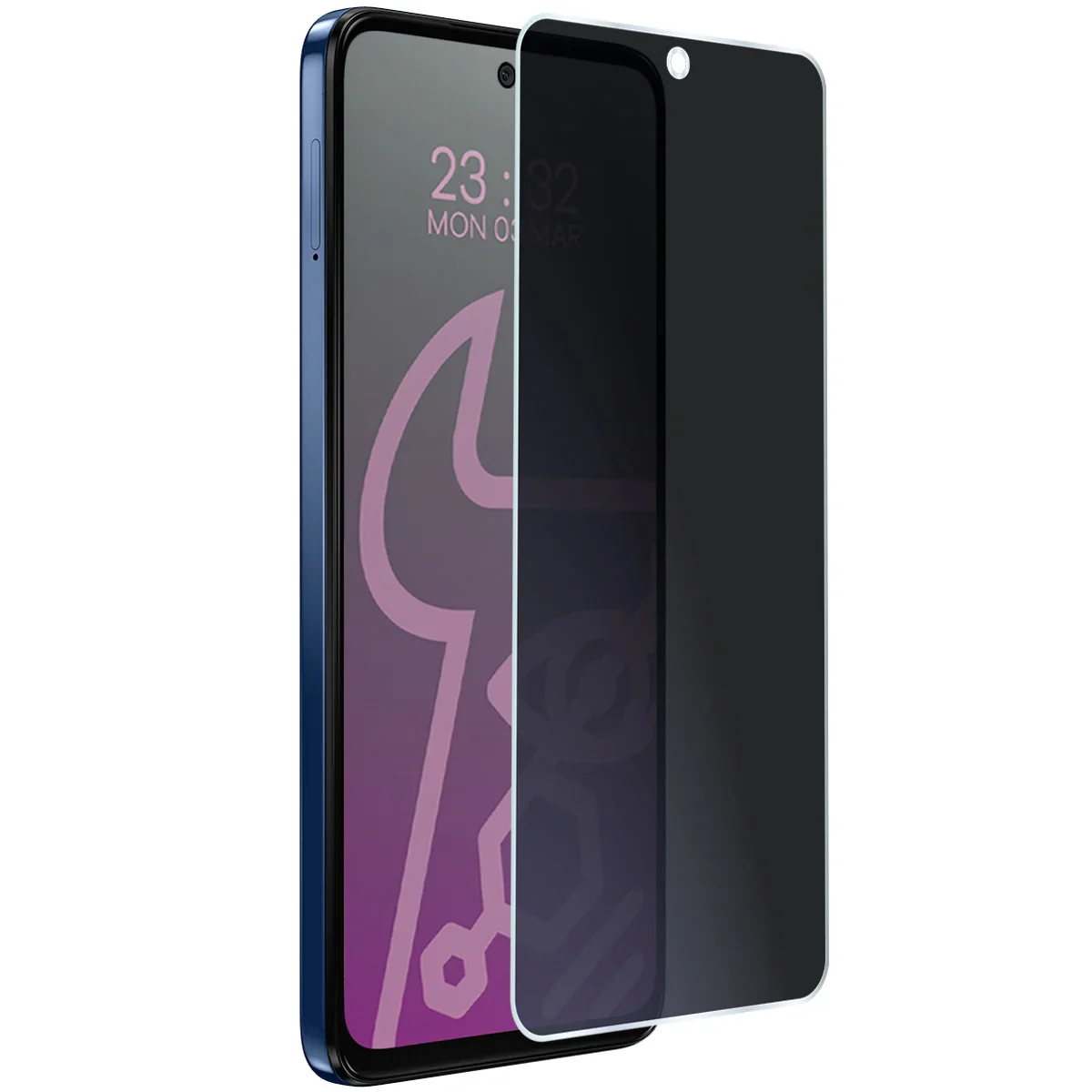 Hybridglas mit Privatschutzfilter für Motorola Moto G15, Bizon Glass Mule Shadow, Matt - Image 5