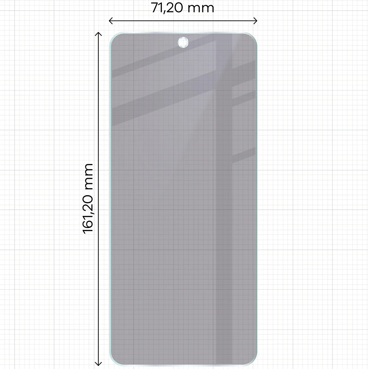 Hybridglas mit Privatschutzfilter für Motorola Moto G15 Power, Bizon Glass Mule Shadow, Matt - Image 2